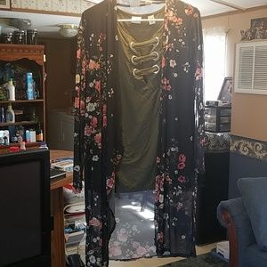 Long Sleeve Top w/ Cardigan